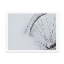 Bicycle Cycle Bicycling Cycling Snow Ice Postcard