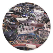 Bicycle Cycle Bicycling Cycling Venice Italy Round Sticker