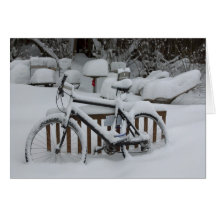 Bicycle Cycle Bicycling Cycling Waiting For Spring Card