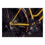 Bicycle Cycle Bicycling Cycling Yellow Bike Frame Card