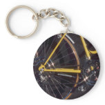 Bicycle Cycle Bicycling Cycling Yellow Bike Frame keychains