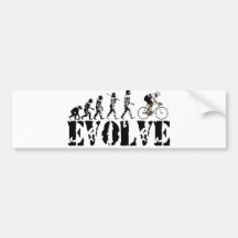 Bicycle Cycling Bike Riding Evolution Sports Art Bumper Sticker