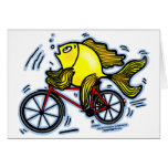 Bicycle Fish (Bike) Greeting Cards
