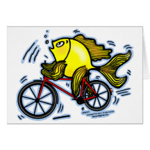 Bicycle Fish (Bike) Greeting Cards