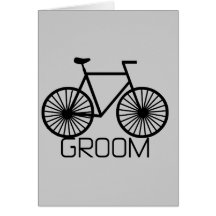 Bicycle Groom Tshirts and Gifts Greeting Card