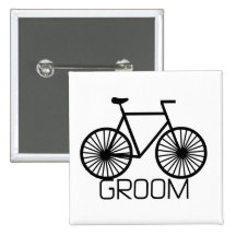 Bicycle Groom Tshirts and Gifts Pinback Buttons