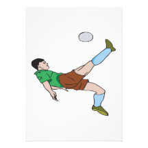 Bicycle Kick Custom Invitation