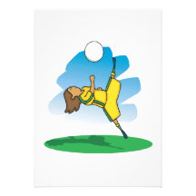 Bicycle Kick Personalized Invitations