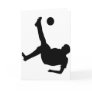 bicycle kick soccer player greeting card