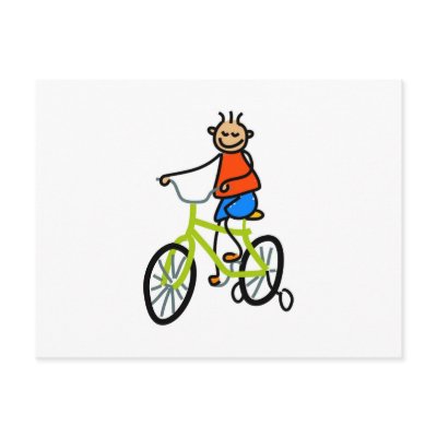 Bicycle Kid Postcard by prawny