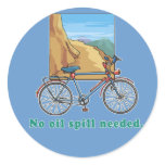 Bicycle:  No Oil Spill Needed Tshirts and Mugs Round Sticker