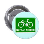 Bicycle No War Needed Products Pinback Button
