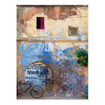 Bicycle on Beautiful Wall Post Card