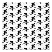 Bicycle Pattern in Black and White. Custom Invite