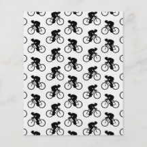 Bicycle Pattern in Black and White. Flyer
