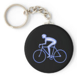 Bicycle Racing in Blue keychains