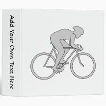 Bicycle Rider in Gray. Binders