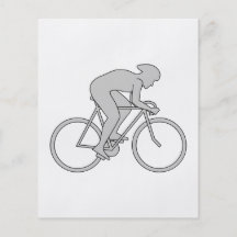 Bicycle Rider in Gray. Flyer