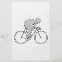 Bicycle Rider in Gray. Personalized Flyer