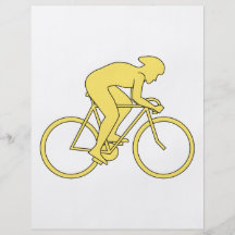 Bicycle Rider in Yellow. Flyer