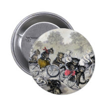 Bicycle Riding Cats Pin