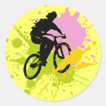 Bicycle Round Sticker