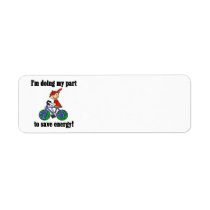 Bicycle Save Energy T-shirts and Gifts labels