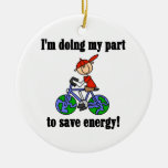 Bicycle Save Energy T-shirts and Gifts Ornament