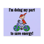 Bicycle Save Energy T-shirts and Gifts Post Cards