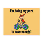 Bicycle Save Energy T-shirts and Gifts Postcards