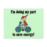 Bicycle Save Energy T-shirts and Gifts Postcard