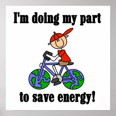 Bicycle Save Energy T-shirts and Gifts Posters by peace_environment