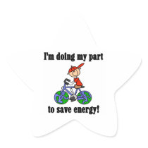 Bicycle Save Energy T-shirts and Gifts Stickers