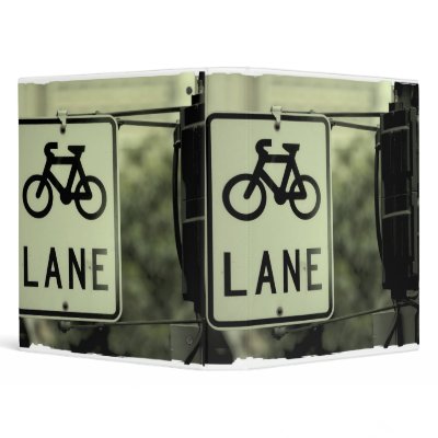 Bicycle sign in the city binder by instinia