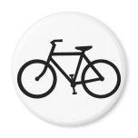 bicycle silhouette refrigerator magnet