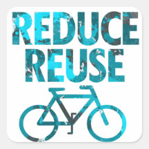 Bicycle Square Stickers