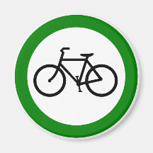 Bicycle Traffic Highway Sign Magnet