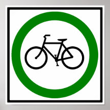 Bicycle Traffic Highway Sign Print