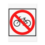 Bicycle Traffic Prohibited Highway Sign Postcard