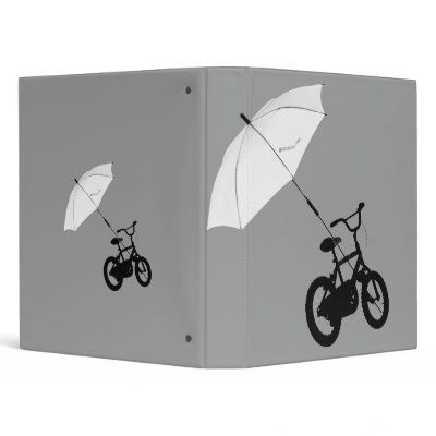 bicycle + umbrella 3 ring binder by GeoKip