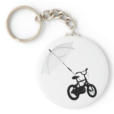 bicycle + umbrella key chains by GeoKip