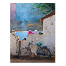 Bicycle With Draped Cloth Postcards