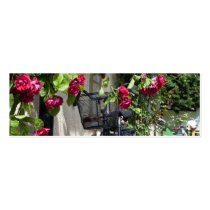 Bicycles and roses in Sweden Bookmark Business Card Templates