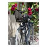 Bicycles and roses in Sweden Greeting Cards