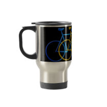 Bicycles in three colours coffee mug
