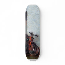 Bicycles in Yard Custom Skate Board