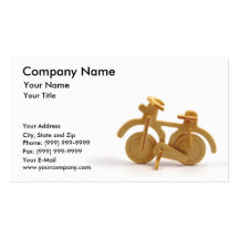 Bicyclette en bois cartes de visite professionnelles