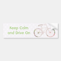 Bicyclette florale Girly Adhésif Pour Voiture