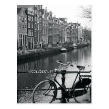 Bicyclette par le canal cartes postales