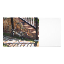 Bicyclette se pliante Antigua Carte Avec Photo